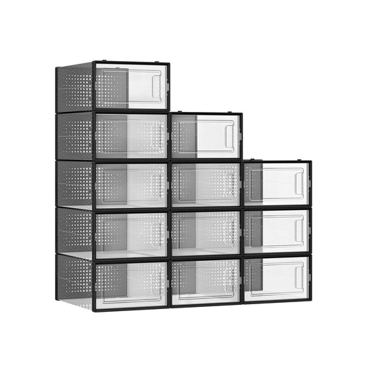 Pack of 12 Shoe Boxes, Fit up to US Size 11 - HWLEXTRA 