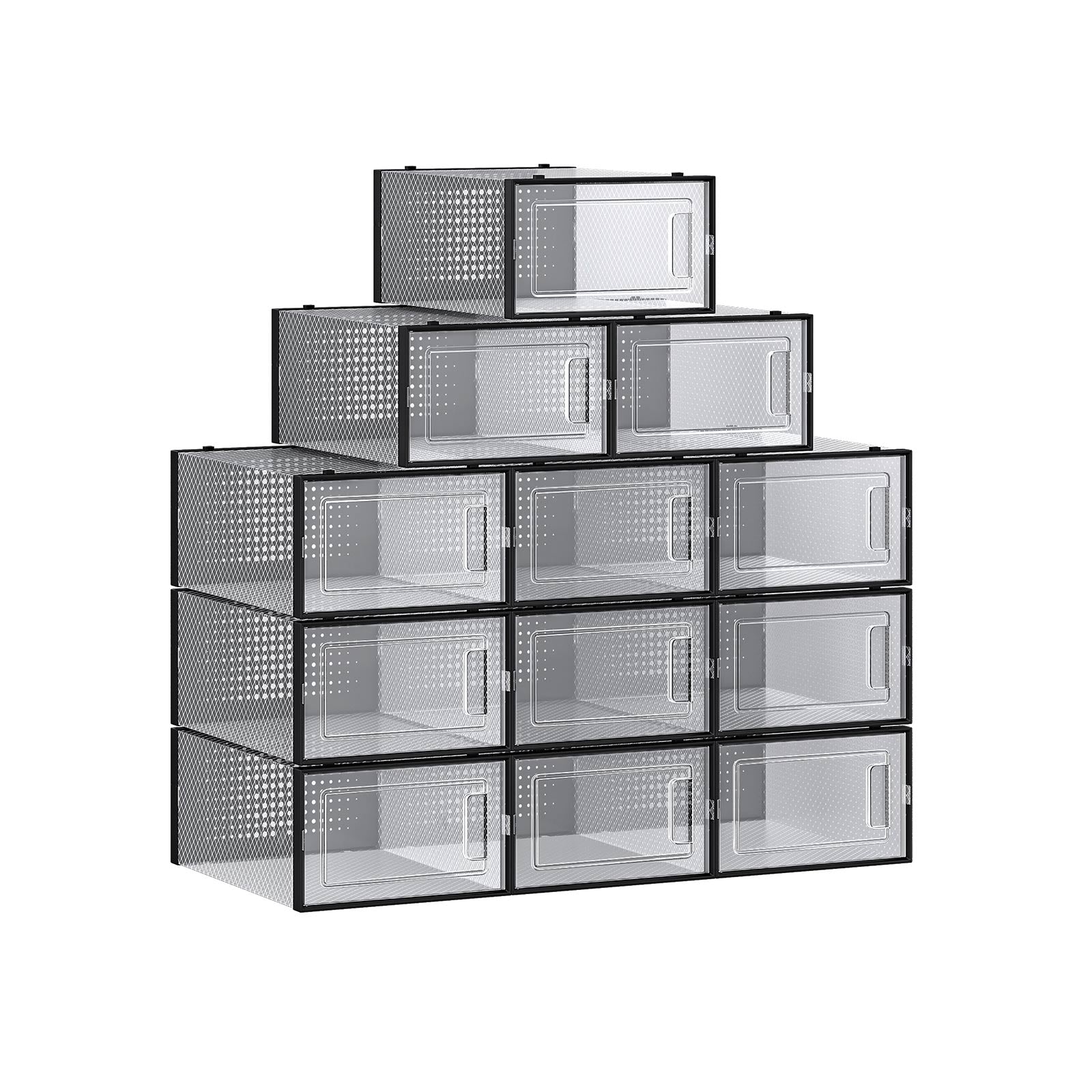 Pack of 12 Shoe Boxes, Fit up to US Size 11 - HWLEXTRA 