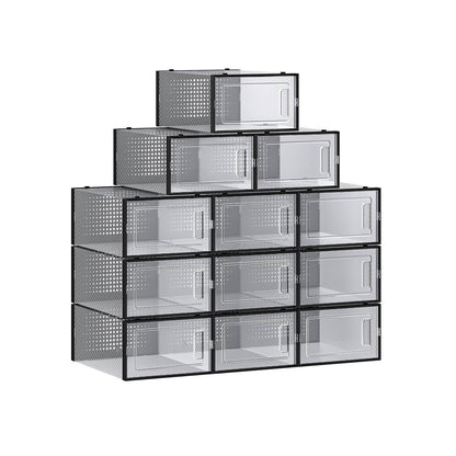 Pack of 12 Shoe Boxes, Fit up to US Size 11 - HWLEXTRA 