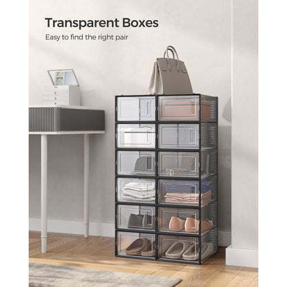 Pack of 12 Shoe Boxes, Fit up to US Size 11 - HWLEXTRA 