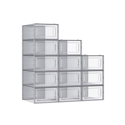 Pack of 12 Shoe Boxes, Fit up to US Size 11 - HWLEXTRA 