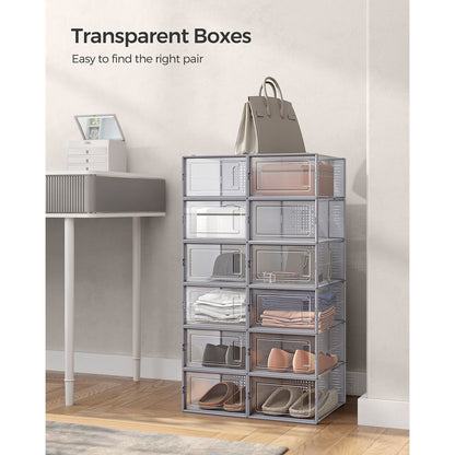 Pack of 12 Shoe Boxes, Fit up to US Size 11 - HWLEXTRA 