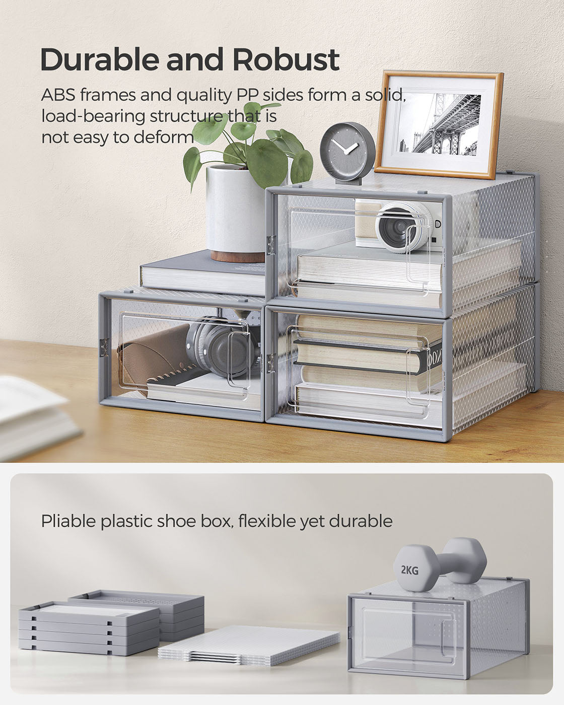 8 Stackable Shoe Boxes - image 43