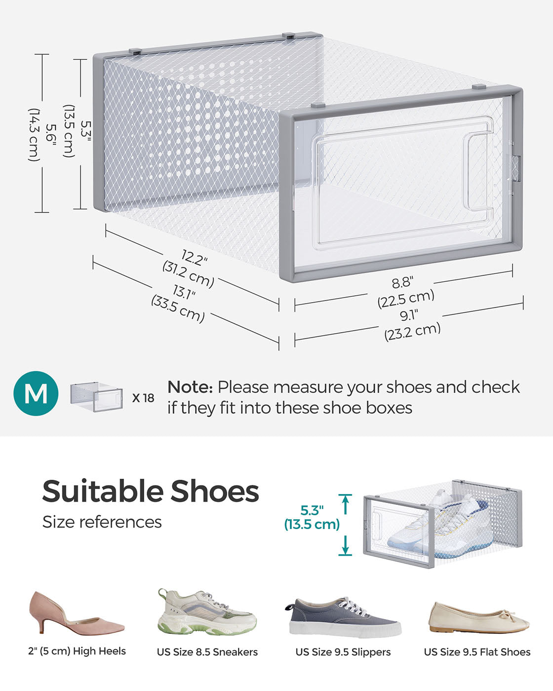 8 Stackable Shoe Boxes - image 44