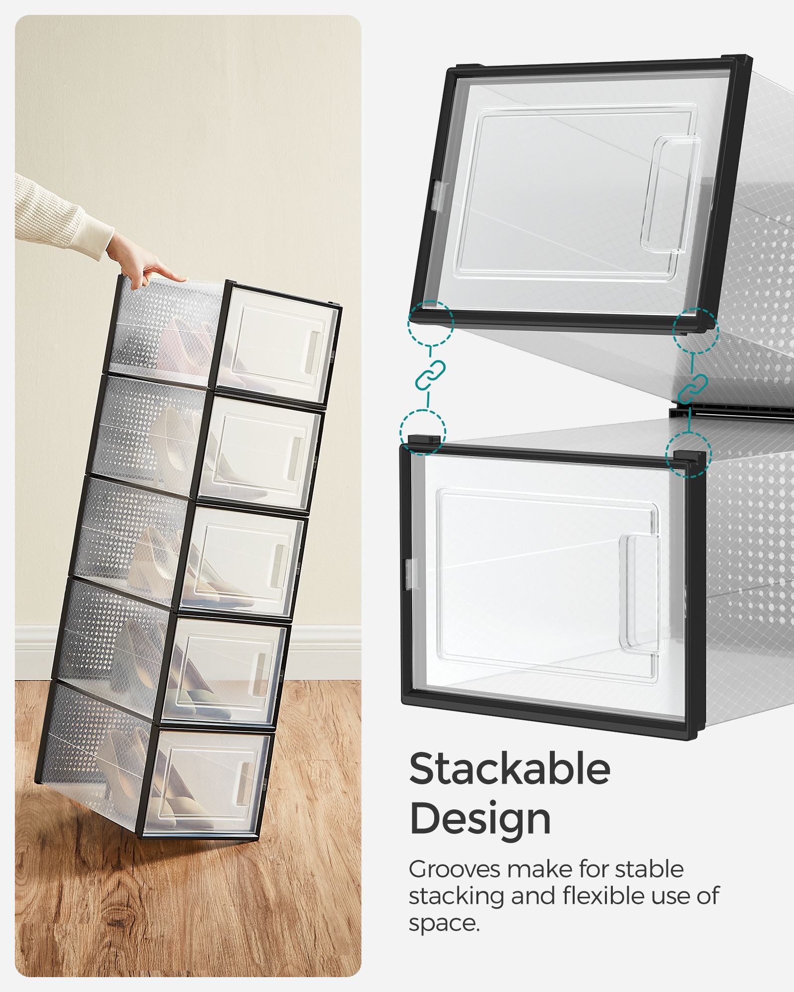 8 Stackable Shoe Boxes - image 35