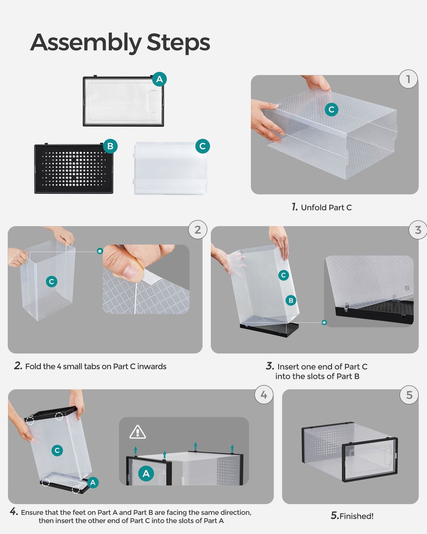 8 Stackable Shoe Boxes - image 38