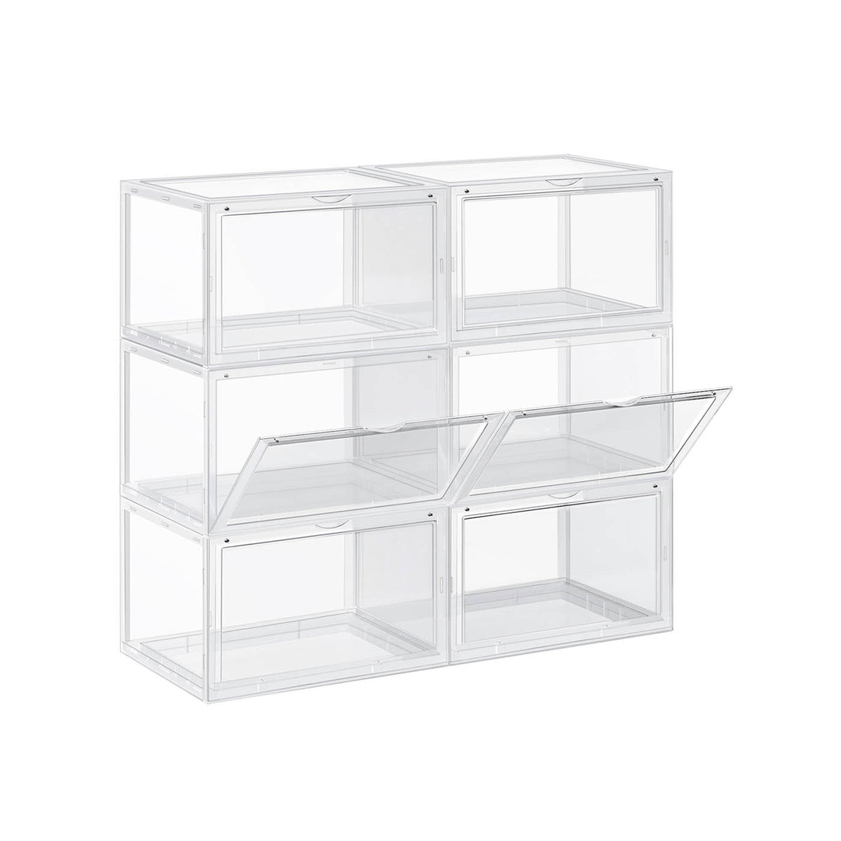 Pack of 6 Clear Door Shoe Boxes - image 1