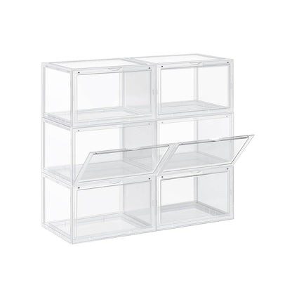 Pack of 6 Clear Door Shoe Boxes - image 1