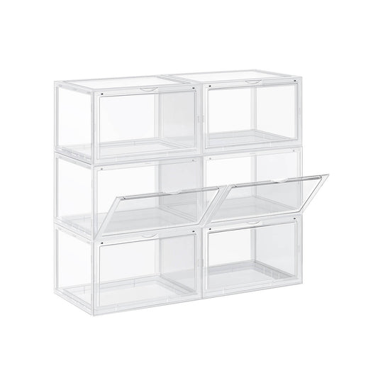 Pack of 6 Clear Door Shoe Boxes - image 1