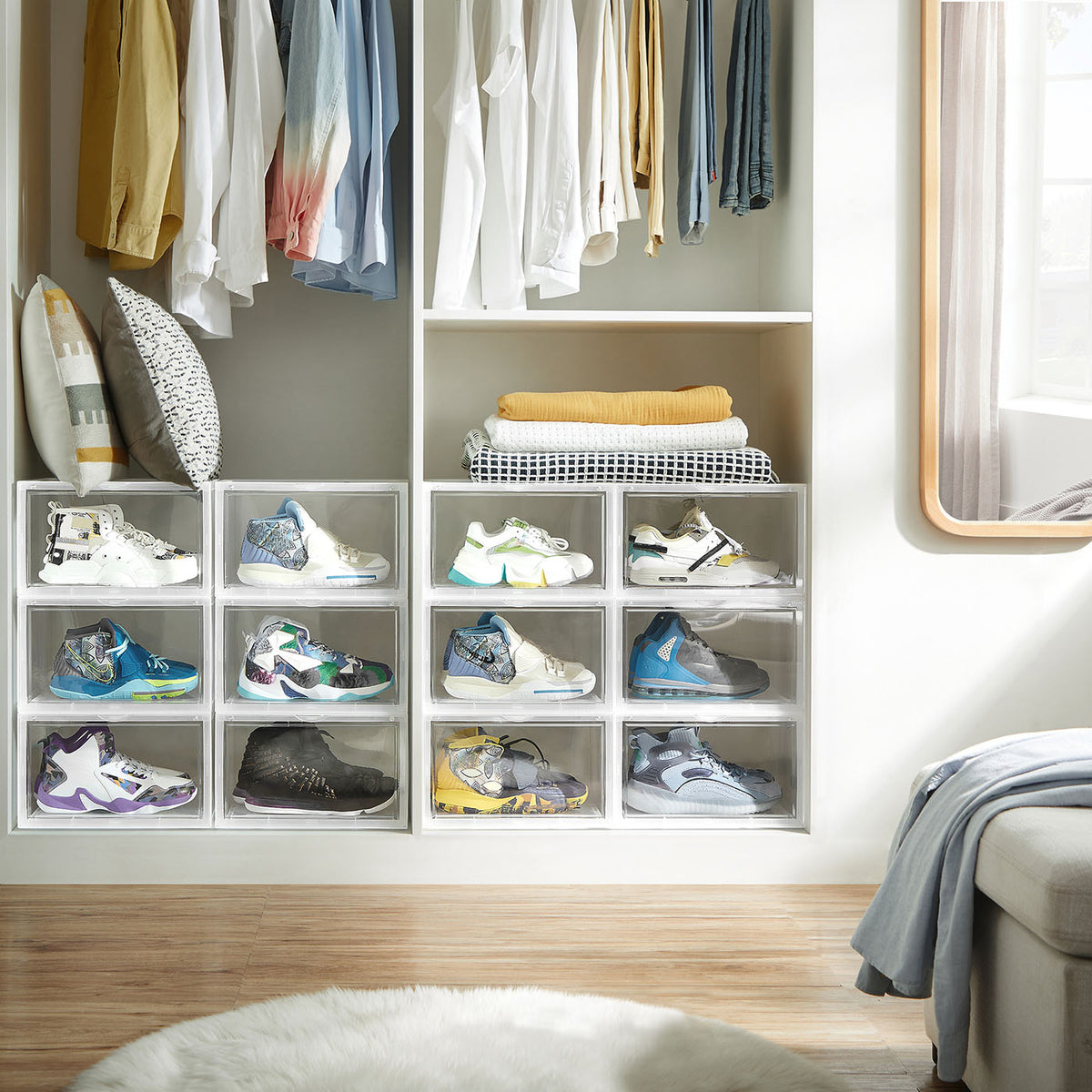 Pack of 6 Clear Door Shoe Boxes - image 2