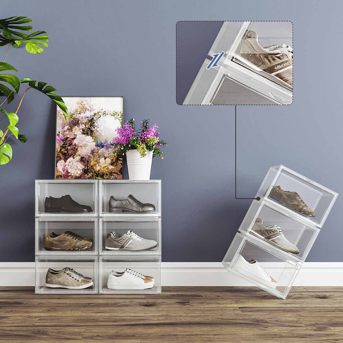 Pack of 6 Clear Door Shoe Boxes - image 4