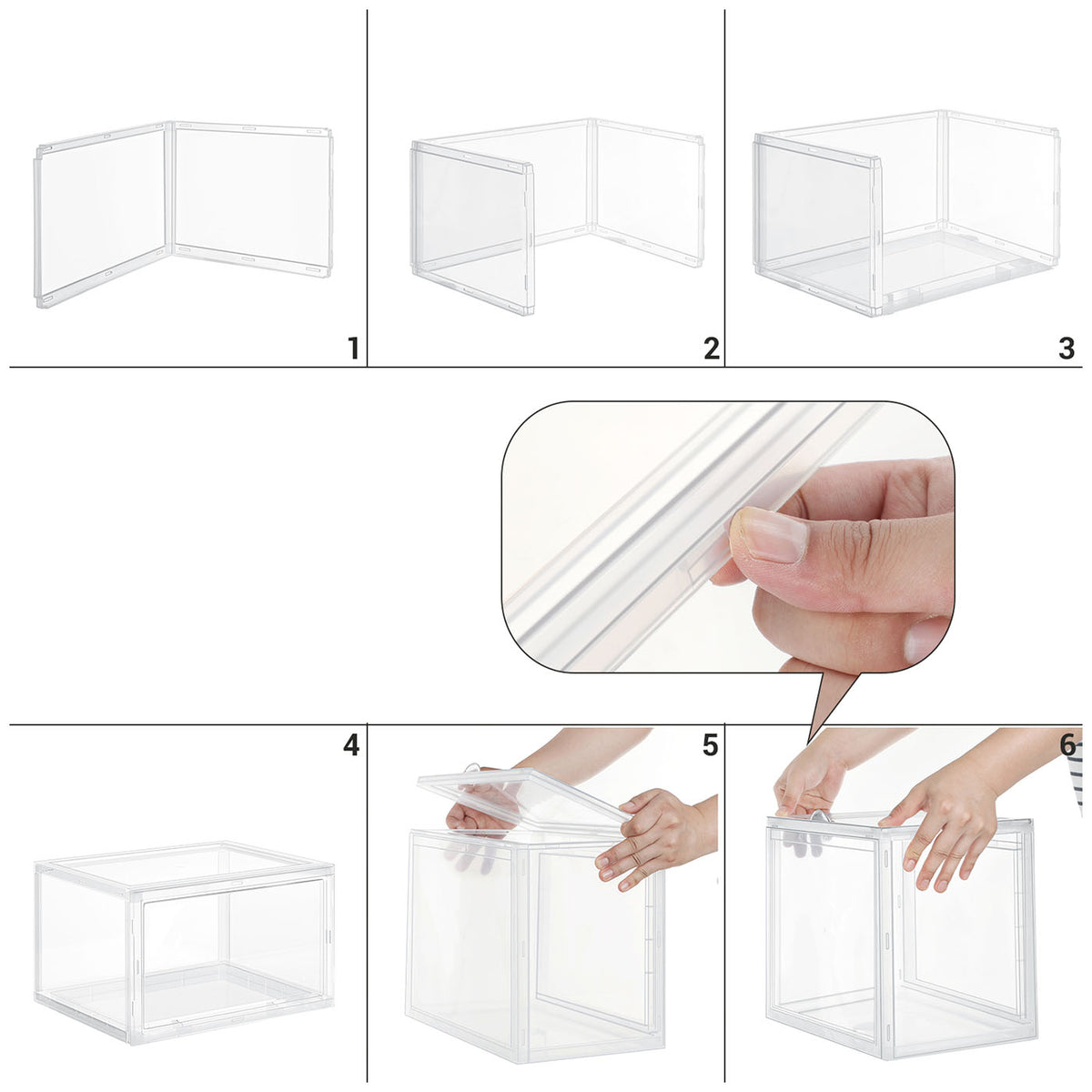 Pack of 6 Clear Door Shoe Boxes - image 5