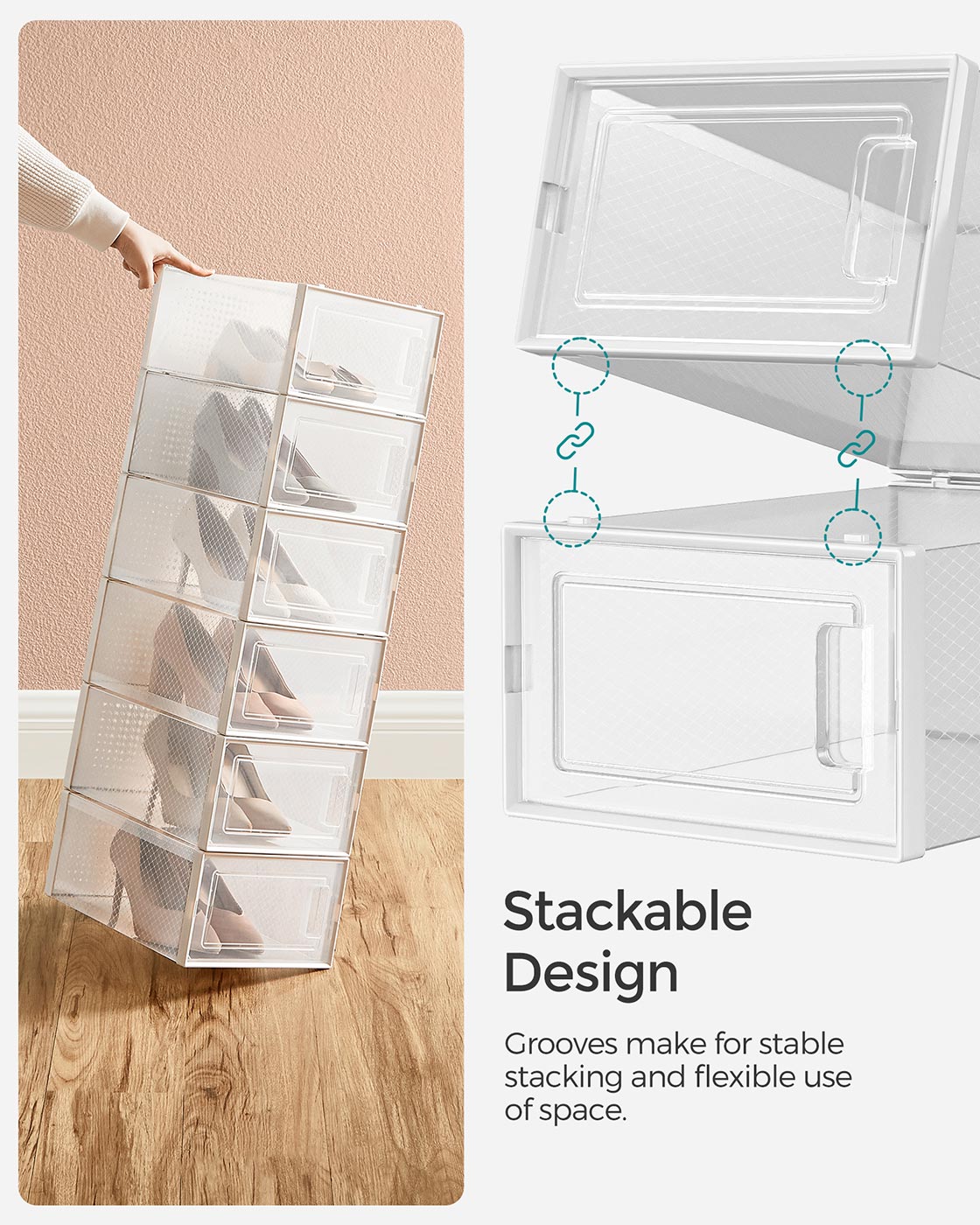 8 Stackable Shoe Boxes - image 13