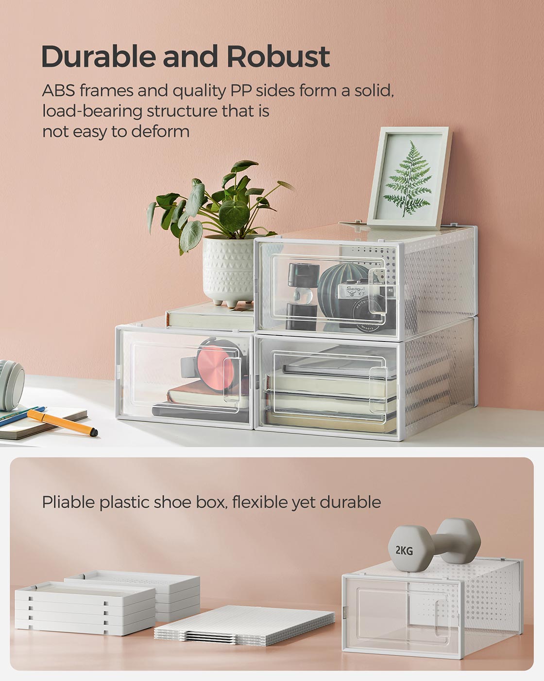 8 Stackable Shoe Boxes - image 14