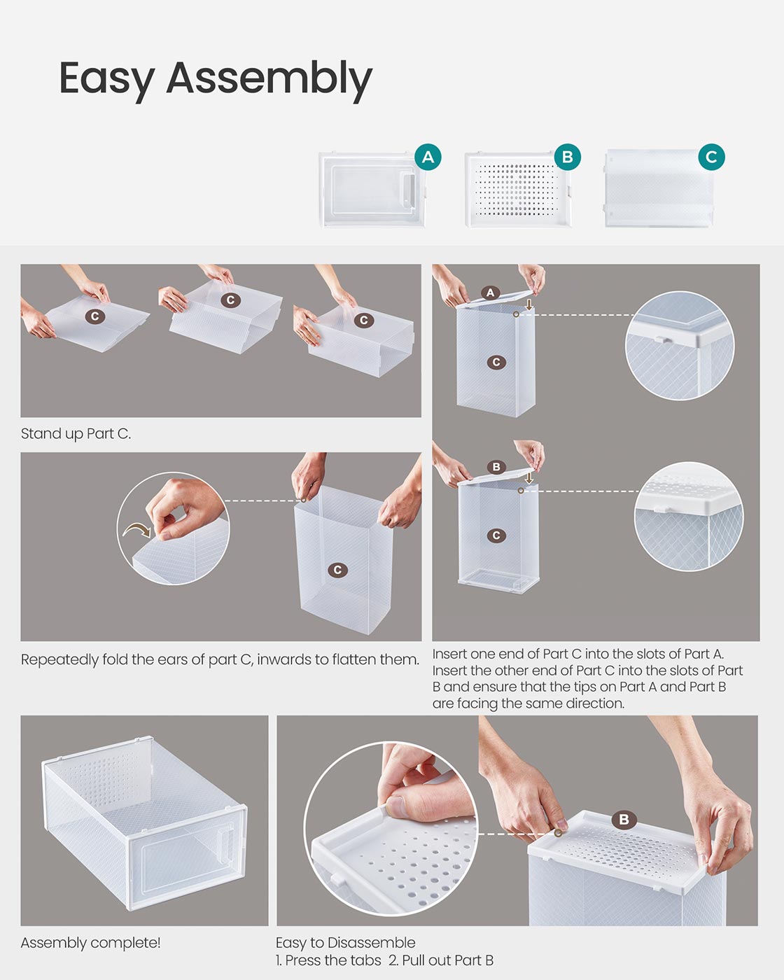 8 Stackable Shoe Boxes - image 16