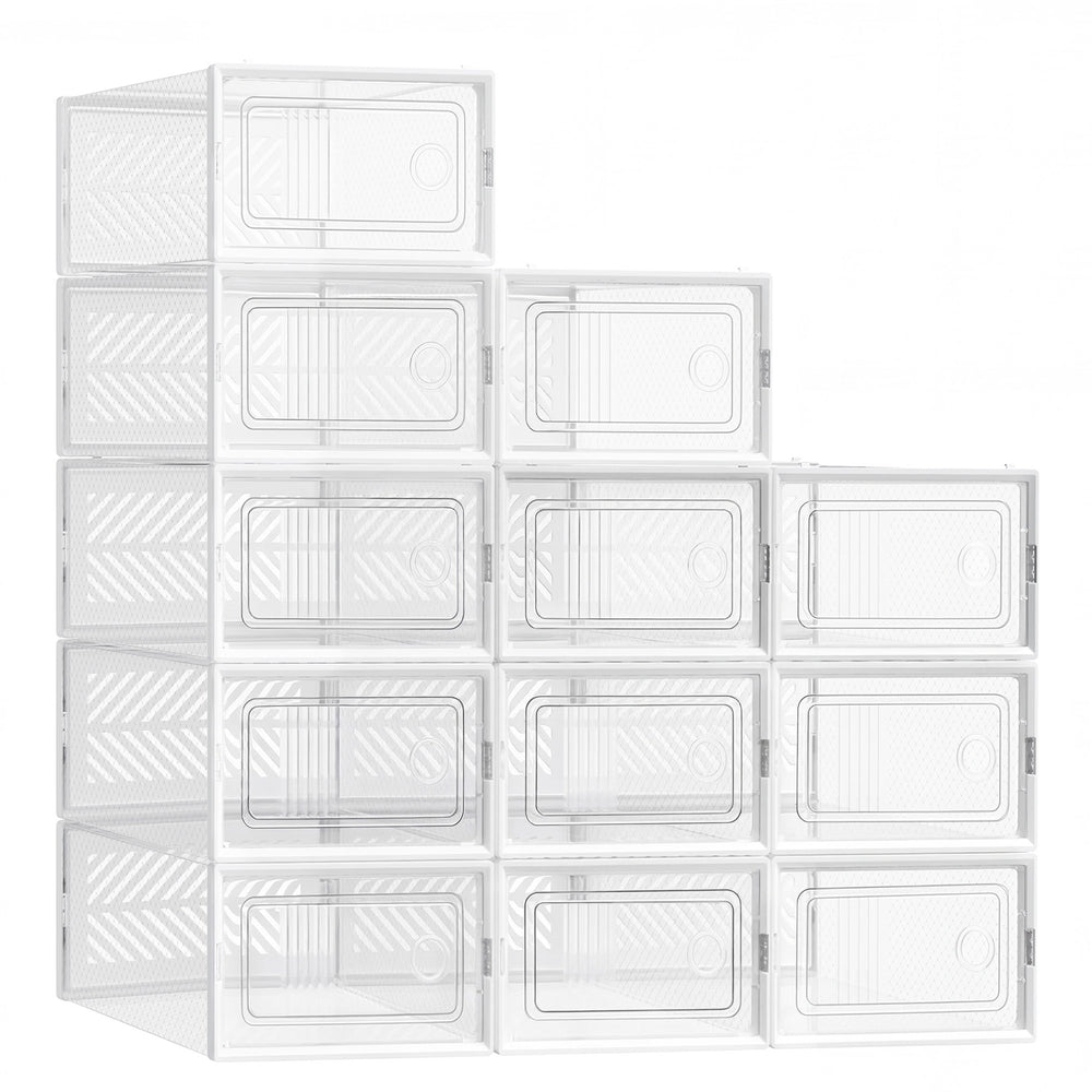Stackable foldable shoe storage boxes for sneakers - image 15