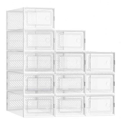 Stackable foldable shoe storage boxes for sneakers - image 1