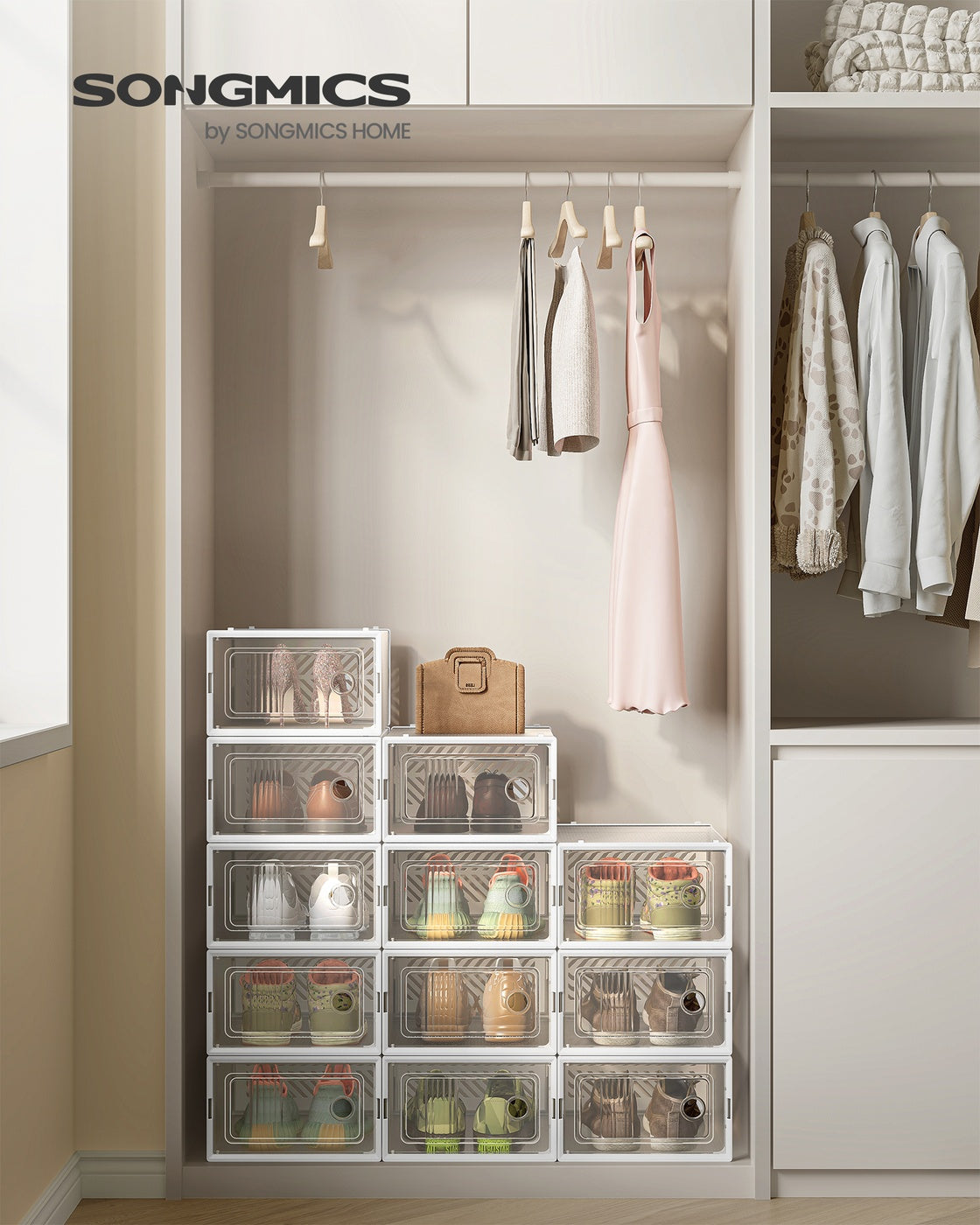 Stackable foldable shoe storage boxes for sneakers - image 2