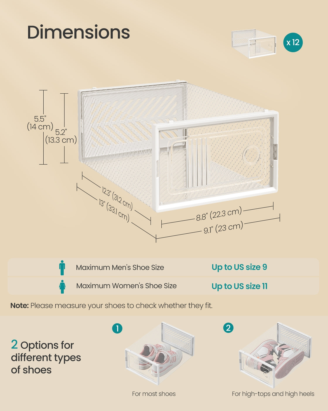 Stackable foldable shoe storage boxes for sneakers - image 6