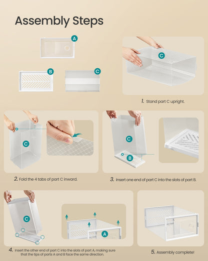 Stackable foldable shoe storage boxes for sneakers - image 7