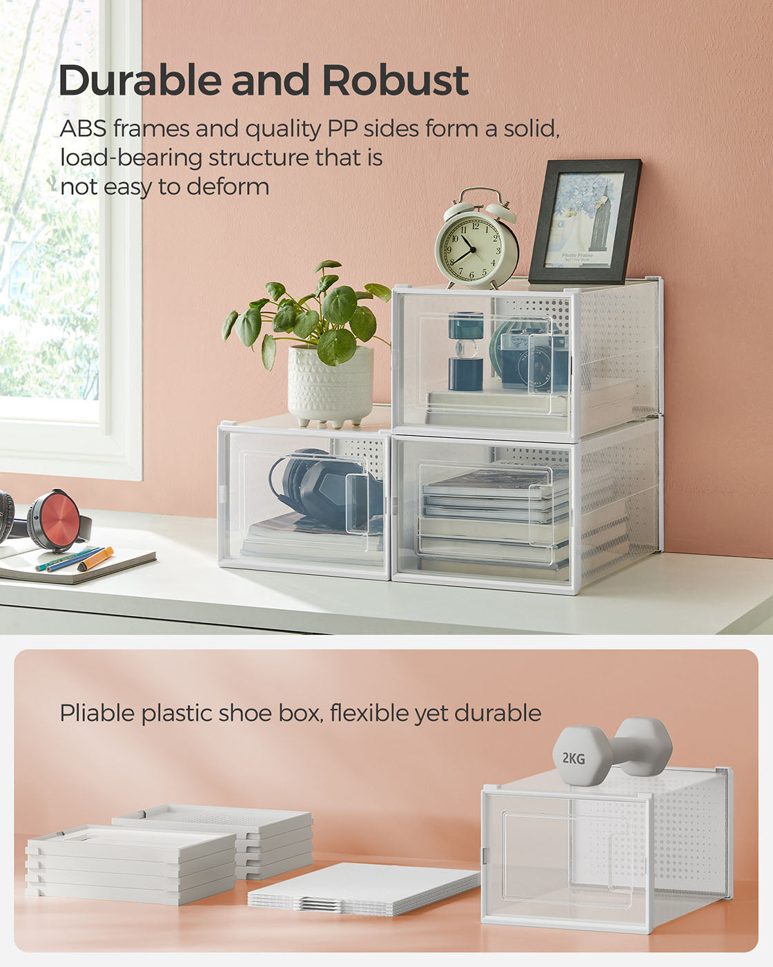 8 Stackable Shoe Boxes - image 6