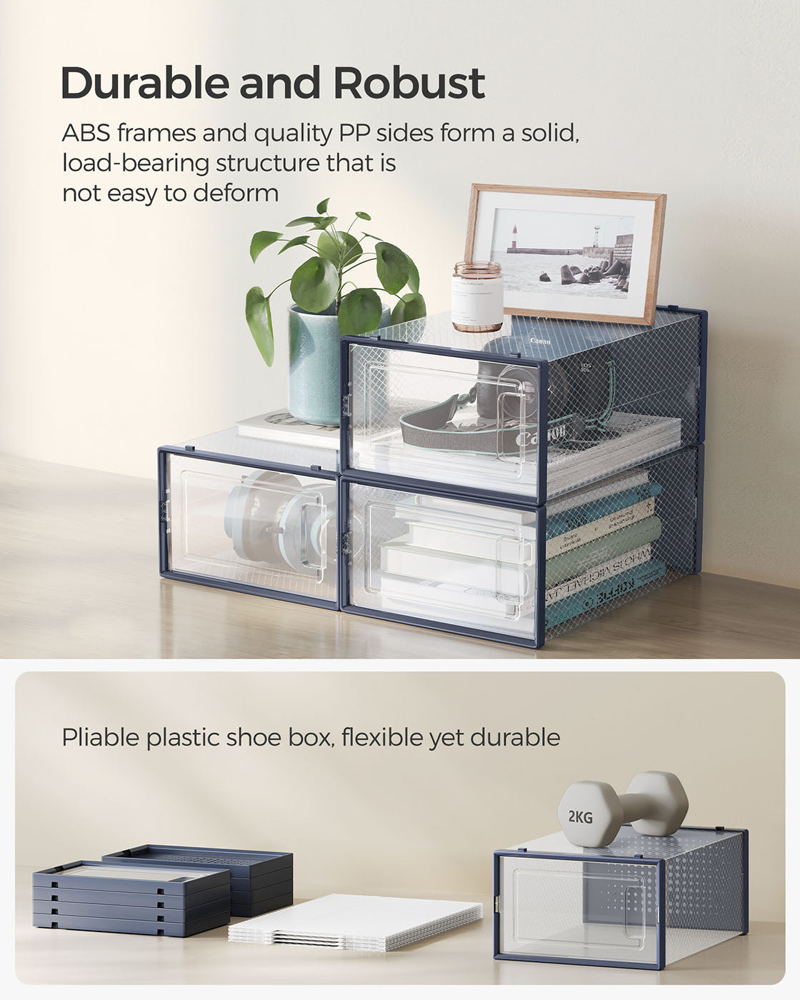 8 Stackable Shoe Boxes - image 29