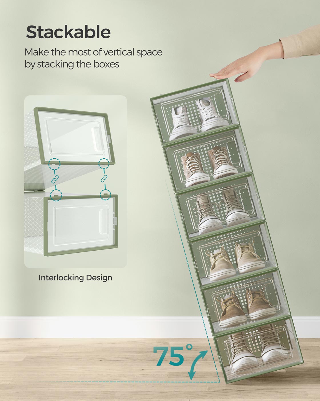 8 Stackable Shoe Boxes - image 20