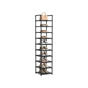 10-Tier Shoe Shelf with Metal Frame