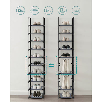 Schuhregal,10 Ebenen, Schuhablage