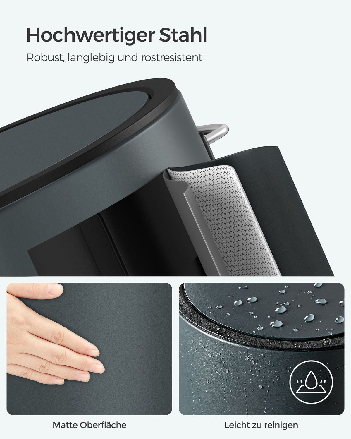 3L Step Bathroom Trash Can