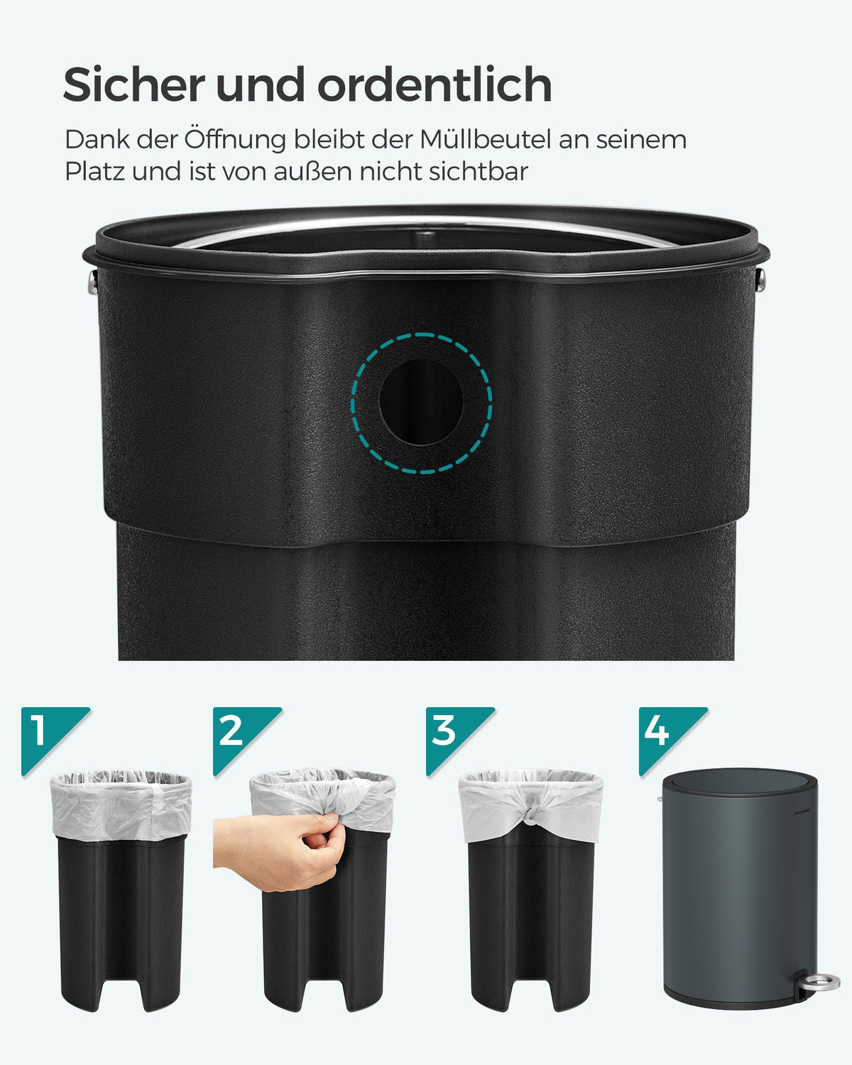 3L Step Bathroom Trash Can