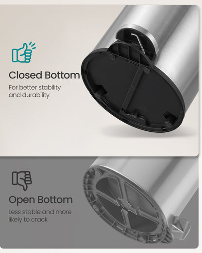 Bathroom stainless steel trash can with soft close lid - image 22