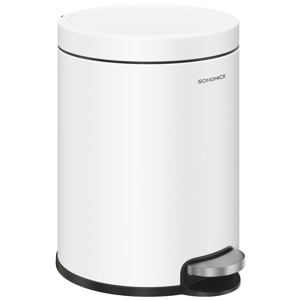Bathroom stainless steel trash can with soft close lid - image 1