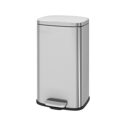 Pedal Rubbish Bin 30 L, Soft-Close Lid Kitchen Waste Bin with Inner Bucket, Steel, for Home, Green - image 19