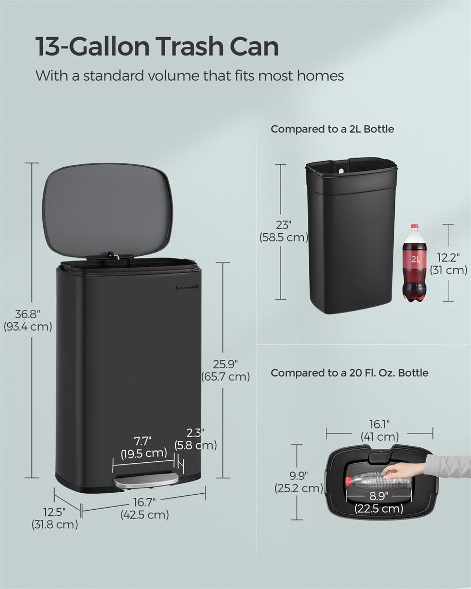 13 Gallon (50 L) Trash Can