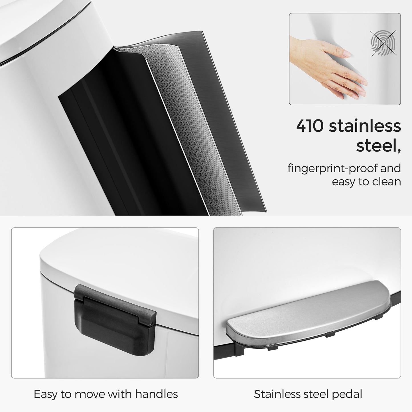 Kitchen Pedal Bin 50L Ink Black - image 37