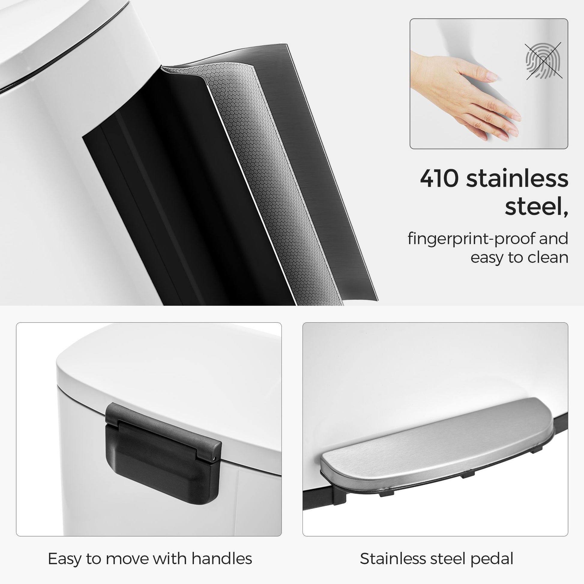 Kitchen Pedal Bin 50L Ink Black - image 37