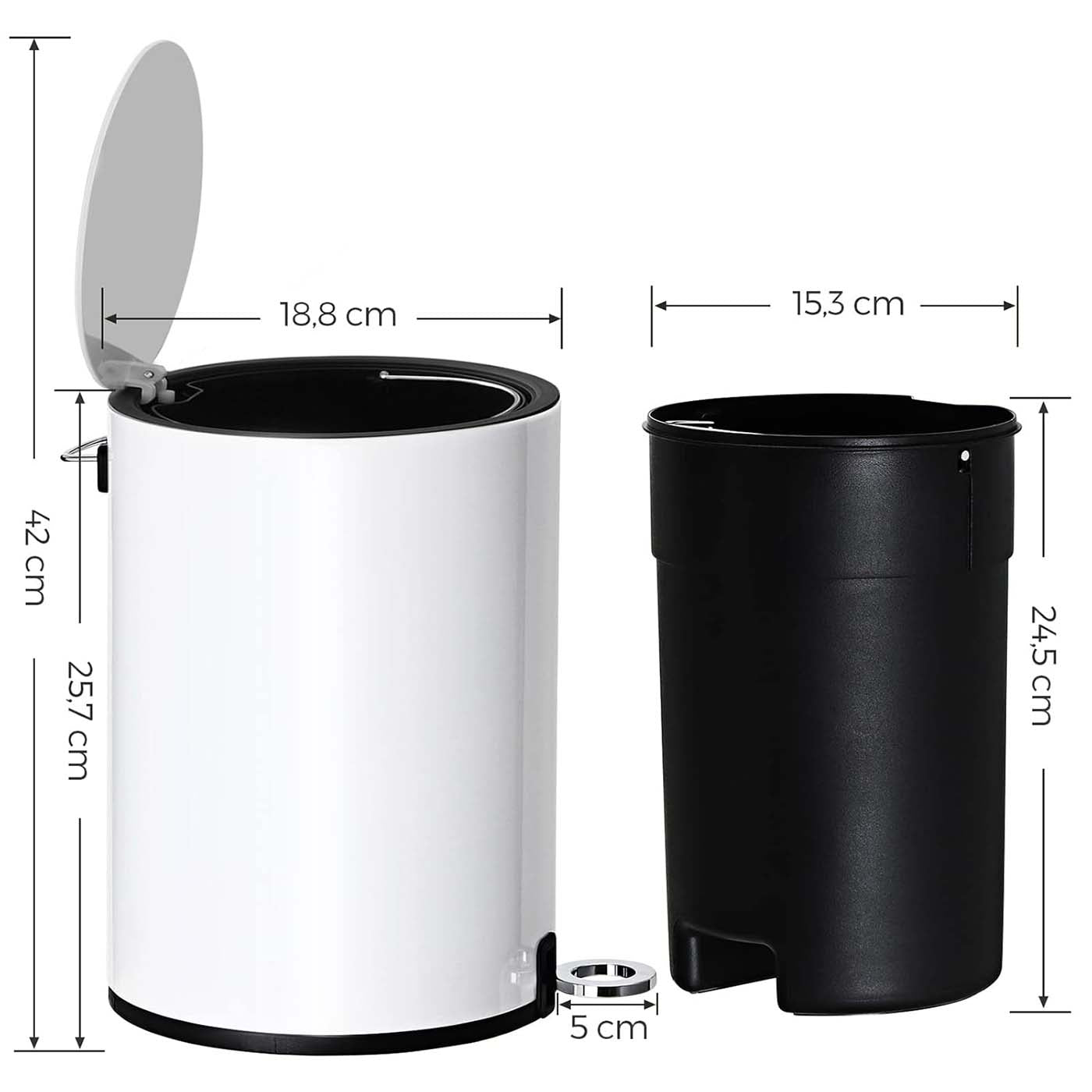 3 Litre Bathroom Bin - image 7