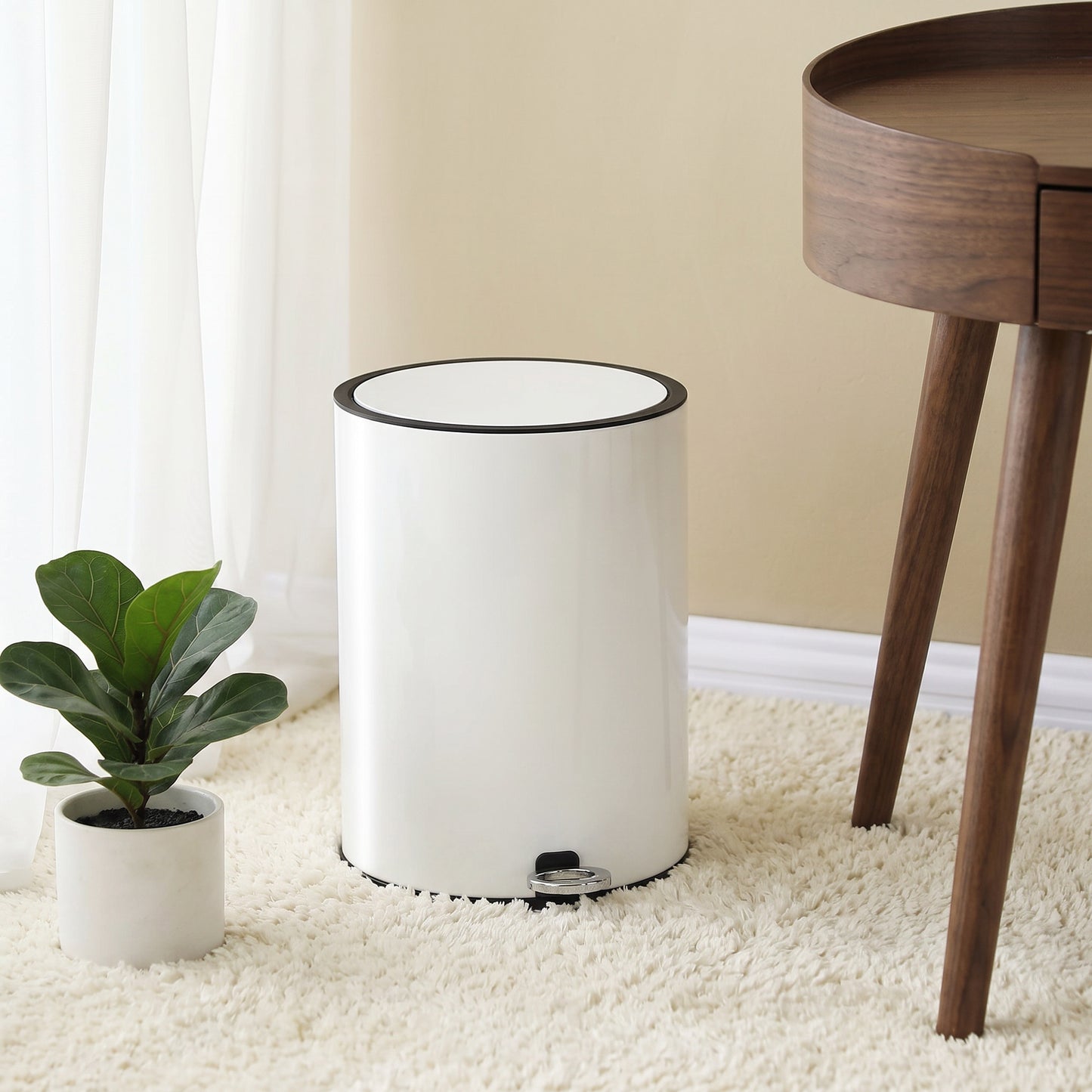3L Bathroom Bin with Lid, Toilet Waste Bin, Soft Close - image 4
