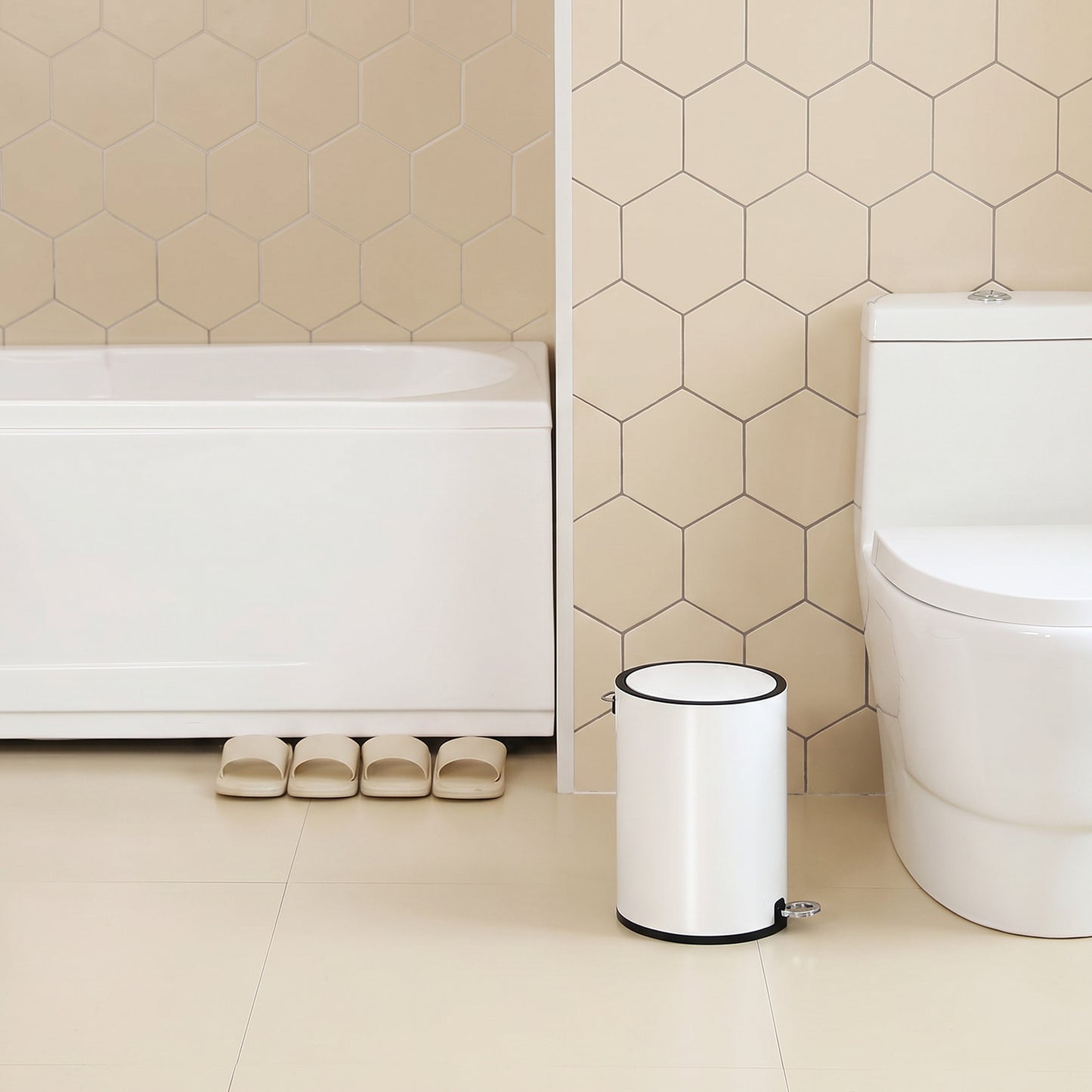 3L Bathroom Bin with Lid, Toilet Waste Bin, Soft Close - image 5