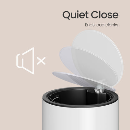 3L Bathroom Bin with Lid, Toilet Waste Bin, Soft Close - image 8