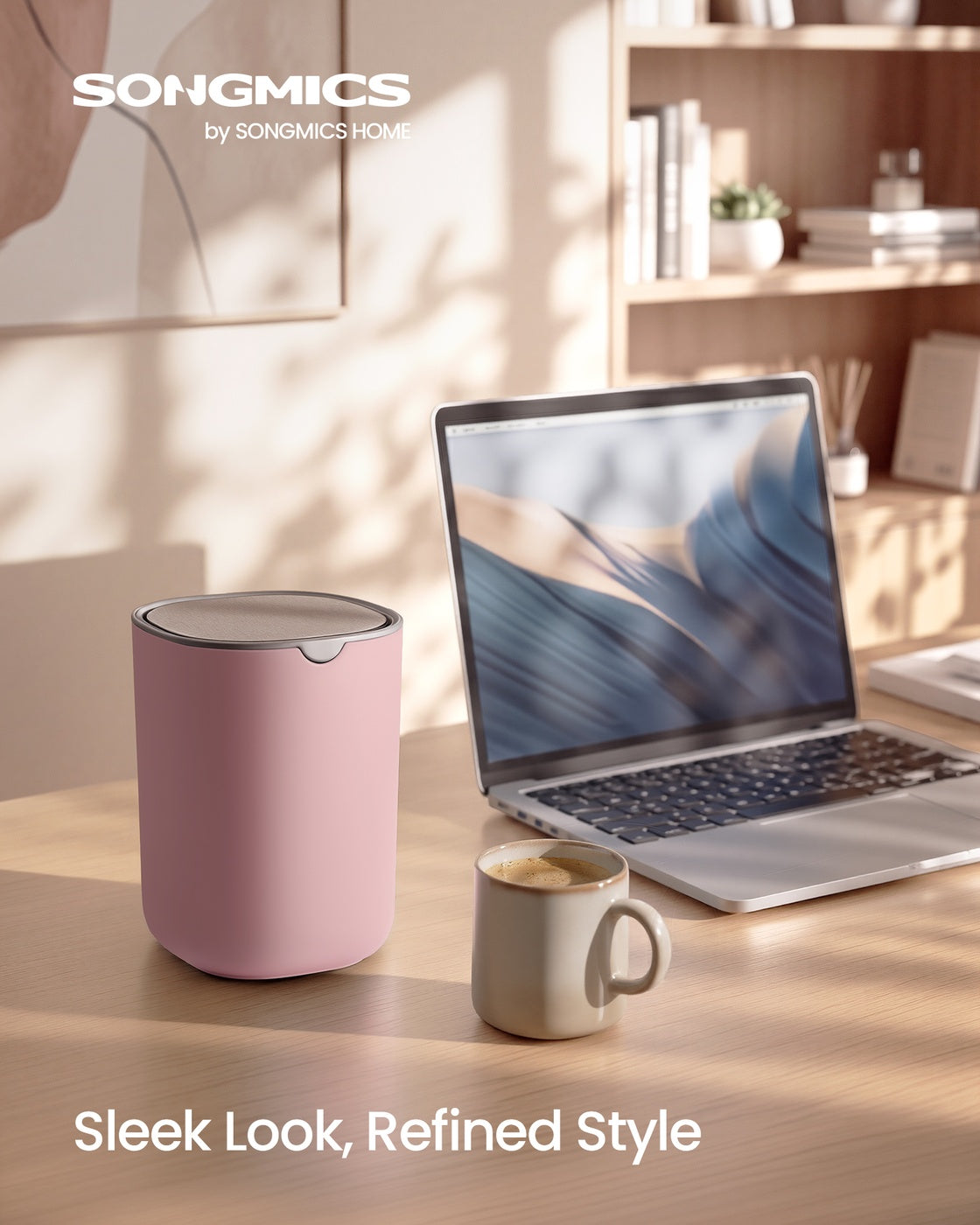 Mini Desk Trash Can with Lid - image 10