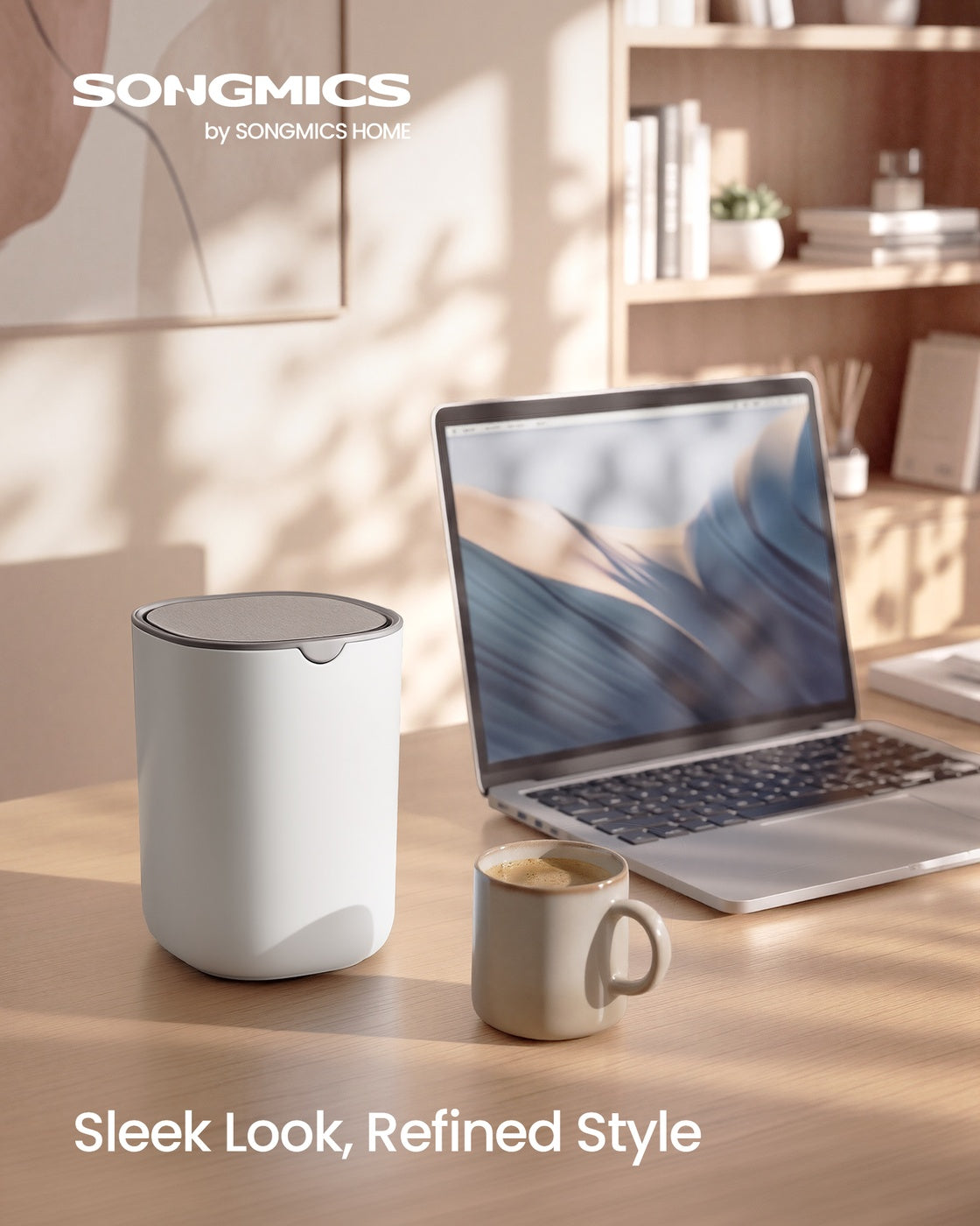 Mini Desk Trash Can with Lid - image 2
