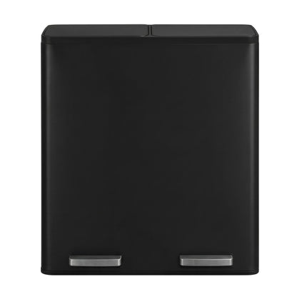Steel Kitchen Bin with Two 30 L Compartments