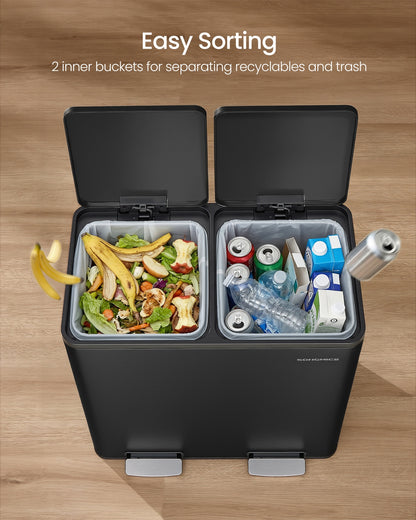 Steel Kitchen Bin with Two 30 L Compartments - image 6