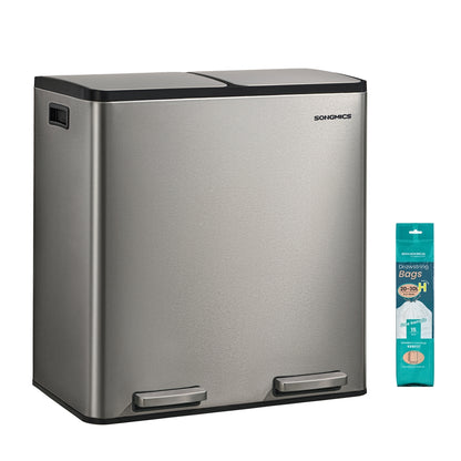 Steel Kitchen Bin with Two 30 L Compartments - image 9