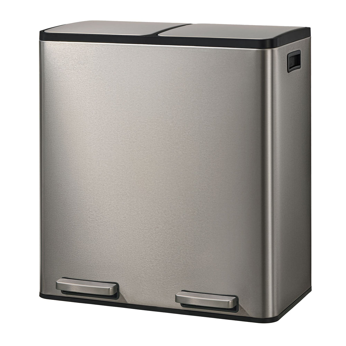 Steel Kitchen Bin with Two 30 L Compartments