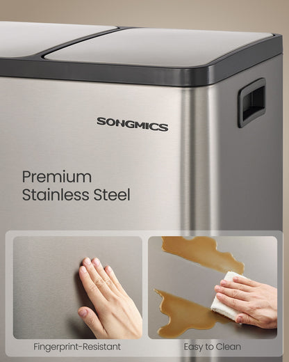 Steel Kitchen Bin with Two 30 L Compartments - image 16