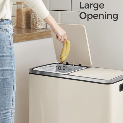 2 x 8 Gallon (2 x 30 L) Trash Can for Kitchen