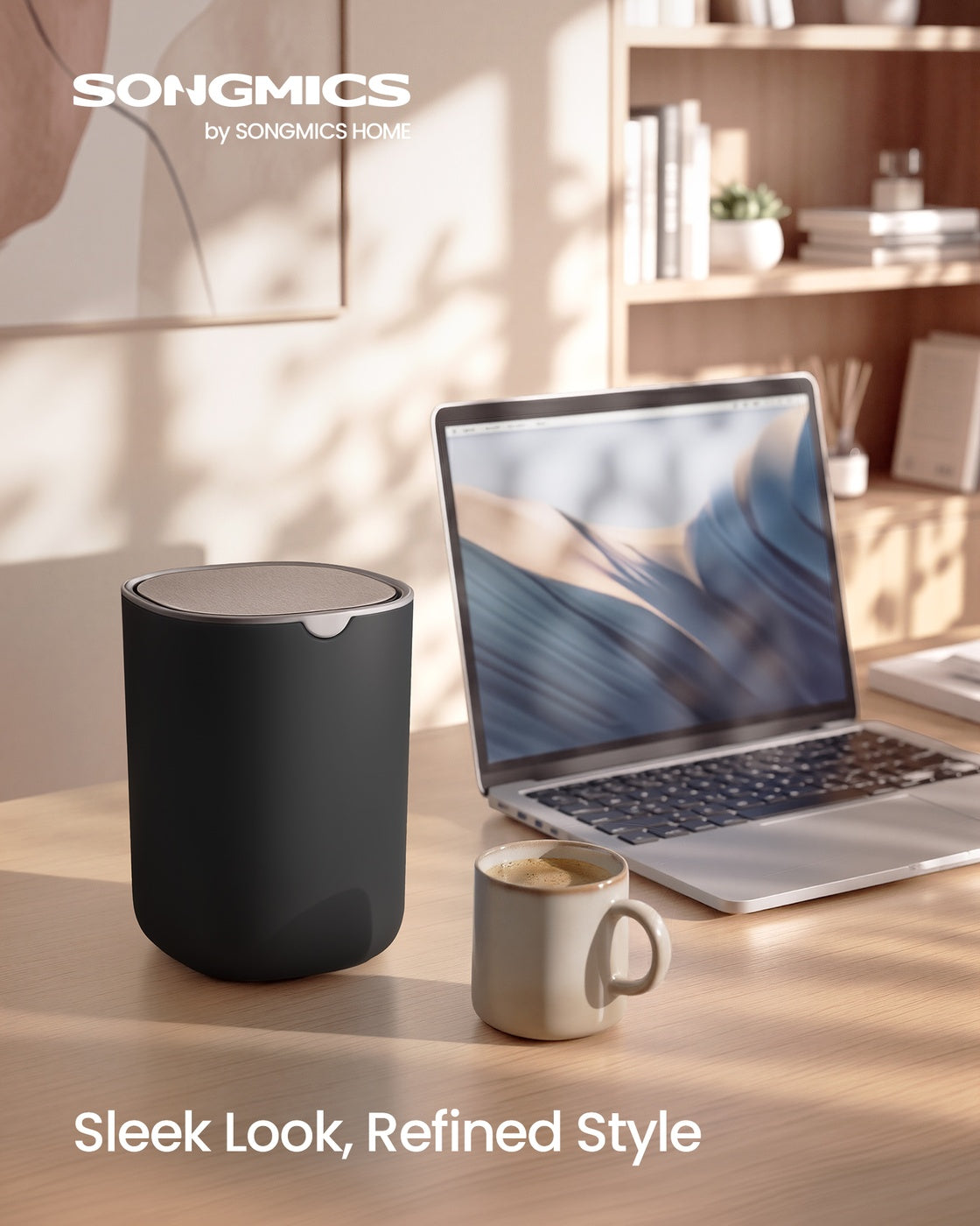 Mini Desk Trash Can with Lid - image 2